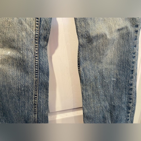 VTG L.L. Bean Size 12 T Boot Cut Cotton Denim Jeans Worn Distressed Med Wash - Picture 9 of 15